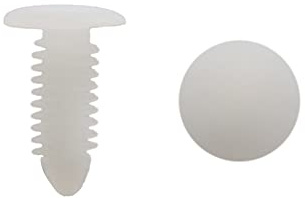 sourcingmap 30Pcs White Plastic Rivets Splash Guard Fastener Clips 7.5 x 6.5mm
