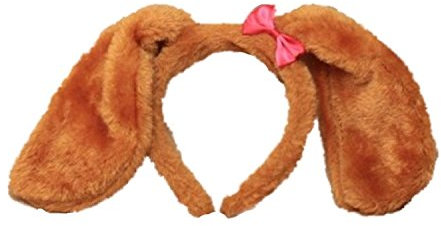 Haarreif mit rosafarbener Schleife für Welpenohren