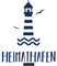 CLICKANDPRINT Aufkleber » Heimathafen Leuchtturm, 20x17,3cm, Dunkelblau • Dekoaufkleber/Autoaufkleber/Sticker/Decal/Vinyl