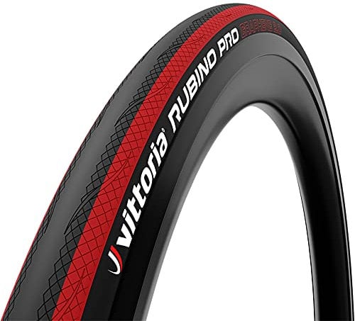 Vittoria Unisex-Adult Rubino Pro Faltreifen, schwarz/rot, 700 x 25c