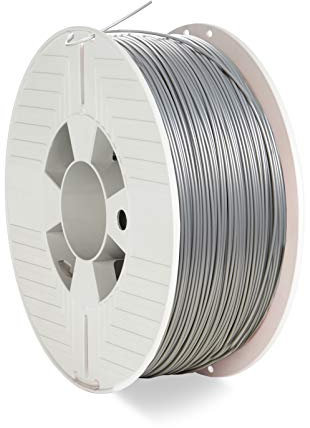 Verbatim ABS-Filament 3D-Druck, 1,75mm, 1kg, Hochleistungs-Acrylnitril-Butadien-Styrol zur Materialextrusion, für 3D-Drucker und 3D-Stift, 3D-Drucker-Filament aus ABS, alugrau