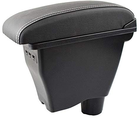 Leder-Armlehne für Fortwo Forfour 2014 2015 2016 2017 2018 2019 Mittelkonsole Aufbewahrungsbox Armlehne