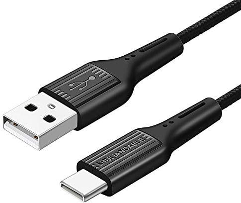 SHULIANCABLE USB C Kabel, USB Typ C Ladekabel und Datenkabel Fast Charge Sync Schnellladekabel Kompatibel für Samsung Galaxy S10/ S9/ S8, Huawei (1m, Black)
