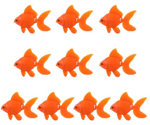 balacoo 10 Stück Aquarium Gefälschte Fische Künstliche Schwimmende Fische Lebensechte Plastik Bewegliche Orange Goldfisch Realistische Fisch Ornament Dekor für Aquarium Aquarium