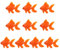 balacoo 10 Stück Aquarium Gefälschte Fische Künstliche Schwimmende Fische Lebensechte Plastik Bewegliche Orange Goldfisch Realistische Fisch Ornament Dekor für Aquarium Aquarium