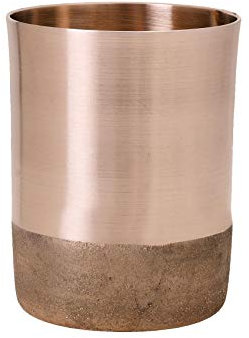 Vaso de cristal Kansa hecho a mano grande de bronce para cócteles de agua con leche Lassi Chaas Medicinal Liquid Beneficios para la salud (3 x 4 pulgadas DH) 400 ml