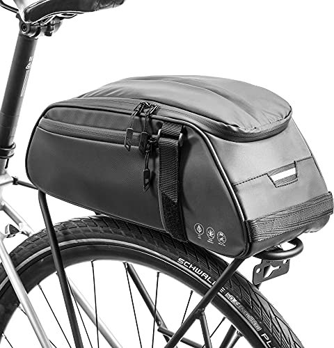UBORSE Bike Pannier Bag Waterproof Bike Rear Rack 8L Bicycle Rear Seat Trunk Bag Cycling Storage Bag for MTB Mountain Road Bike Camping Outdoor Cycling Traveling