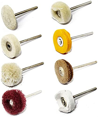 Auoeer 6pcs Polishing Disc Buffing Pad Brush Wheel Buffing Set Polisher Tool for Rotary Drill Chisel