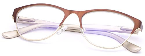 Progressive Multifocus Reading Glasses Computer Blue Light Blocking for Women and Men No Line Multifocal Readers with Spring Hinge Anti Eye Strain Trifocal Eyeglasses Anti Blue Light Eyewear 1.0