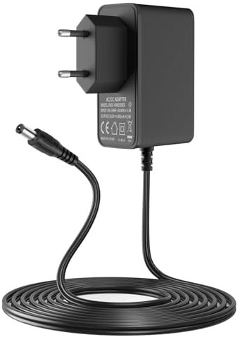 Gonine 9V 500mA Punta negativa Adaptador de corriente de pedal para pedal de efectos de guitarra, pedal BOSS y otros dispositivos que requieren 9V–500mA máx.