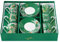 EASY LIFE Lot de 6 tasses à café 100 ml en porcelaine avec soucoupe en cadeau (EXOTIC HEAVEN)