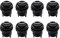 SJ@JX Lot de 8 boutons poussoirs Arcade 28 mm pour clavier MX Microswitch Vis de type bouton pour Arcade Game MAME Jamma Joystick Raspberry Pi Machine UA Noir