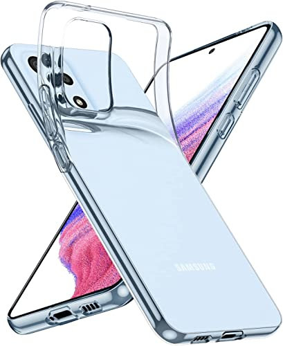Oprimio Kristallklar Hülle für Samsung A53 5G [Silikon Hülle] [%100 Durchsichtig] [Deutsche Material] [Ultra Dünn] Klar Handyhülle für Samsung Galaxy A53 5G