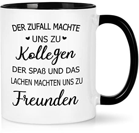 Abschiedsgeschenk für Kollegen Jobwechsel Tasse, 11oz Abschied Tasse Geschenk Kollegen Abschiedsgeschenk Jobwechsel, Personalisiert Kaffeetassen mit Spruch - Der Zufall machte uns zu Kollegen, 320ML