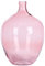 Runde Blumenvase aus gefärbtem Glas handgefertigt rosa 39 cm Roti