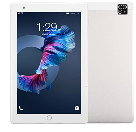 Bewinner Android Tablet 8 Zoll, 4 GB RAM 64 GB ROM Gaming Tablet, 1920 X 1200 HD IPS Display, MT6592 Octa Core, 8800 MAh Akku, Dual Band WiFi Bluetooth 4.2, Front- und Rückkameras(Silber)