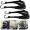 Romon Cinghia Elastica con Ganci, 2 Pezzi Cinghia Elastici Portapacchi Regolabile Helmet Rope con 4 Fibbie Scorrevoli per Bicicletta Moto Fissaggio Casco Bagagli Borsa a Tracolla