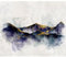 decomonkey Premium Fototapete Landschaft 200x140 cmTapete Fototapeten Vlies Tapeten Vliestapete Wandtapete moderne Wand Wandbild Schlafzimmer Wohnzimmer Berge Hügel Abstrakt Gebirge Vögel
