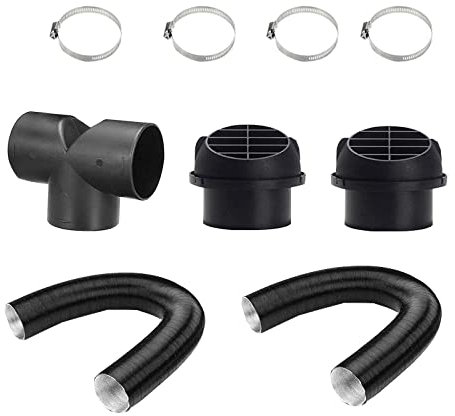 Standheizung Zubehör, Ø 75mm Entlüftungsschlauch, Diesel Standheizung Zubehör, Auto Heizung Rohrleitung Warmluftauslass Für Webasto Eberspacher Propex Diesel (T-Modell, 75 mm)