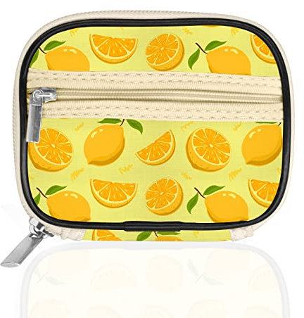 Serfeymi Tablettenbox Pillendose 7 Tage Klein Medikamentenbox Pillenbox mit Reißverschluss Stofftasche für Geldbörse,Tabletten Wochenbox zur Aufbewahrung von Medikamenten und Vitaminen – Gelb 01