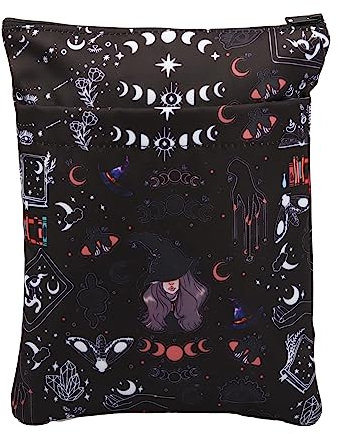 Hexenbuchhülle Hexe Zauberer Geschenk Buchschutz Tasche Buch Geschenk für Buchliebhaber Hexerei Geschenk (Hexbsleeve)