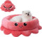 Jiupety Runde Hundebett Kleine Hunde Rosa, Hundebetten Rosa mit Octopus Form, Hunde Bett Waschbar, Hunde Donut Rund für Große, 61 cm Dog Bed Hundekorb Hundekörbchen, Rosa