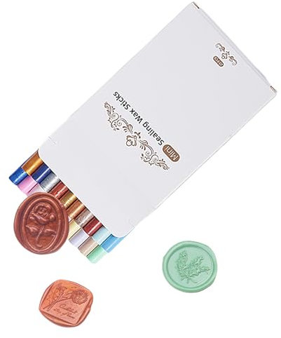 SHULLIN Siegelwachs 20 Stück 10cm×7mm Klebe Pistole Siegellack Wachs Sticks Dichtungs Wachs Versiegelung Sticks Wachs Siegel Stöcke für Wachssiegel Stempel Hochzeit Einladungen Karten Umschläge