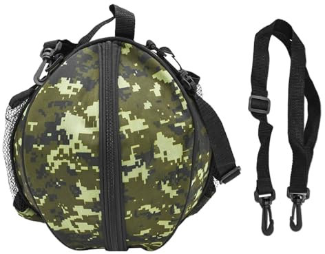 Hsthe Sea Green Waterproof Basketball Bag Sports Gym Bag Duffel Bag Training Sports Ball Holder Shoulder Bag Gym Backpack Storage Sack with Bottle Holder