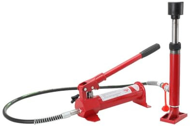 Lfhelper 4-Ton Hydraulic Ram Kit, Hydraulic Jack Dent Puller Kit w/Case for Hydraulic Equipment Construction Loadhandler, Auto Car Repair Tool