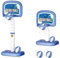 pulunto Pool Basketball Hoop, Swimming Pool Basketball Game, Adjustable Poolside Basketball Pool B Water Hoop, Hoop, Mini Basketball