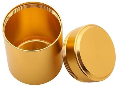 DVERFSWEV-GH Elegante Teedosen, Vorratsdosen und luftdichte Tee-Boxen, luftdichte Behälter für lose Blätter und Teebeutel, goldfarben