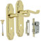 Epsom Door Handle - Brass Internal Door Handles - Door Handles Internal Sets Including Bathroom Sash Lock, Brass Door Handle Set for Internal Doors, Door Handle in Electro Brass, 170mm x 42mm