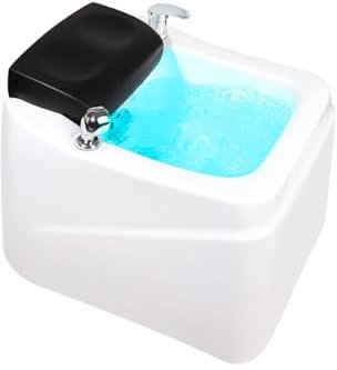 Acrylic Footbath with Heat and Massage Colorful Lamp Footbath with Heat and Massage Pedicure Bowl Acrylic Pedicure Sink Home Foot Bath (Color : Without Water Pump)