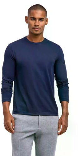 FALKE Herren Basic T-Shirt Longsleeve Pullover weich Langarm bequem