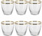 KASANOVA Set 6 bicchieri acqua 365 ml verde con bordo oro Shine