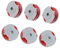 ZAPYVET String Trimmer Spool Line, 0.06 Autofeed Spool and Line Spools, Double Line String Trimmer Weed Eater Spools Line, for Flymo Fly021 Grass Strimmer (6) Lawn Mower Spool