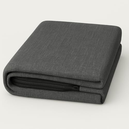 chilly pilley® Bezüge UV für Palettenkissen Palettenauflagen Palettenmöbel Bezüge Sitzkissenbezug Rückenkissenbezug (Rückenkissen 60x40x20/10cm, Grau UV)