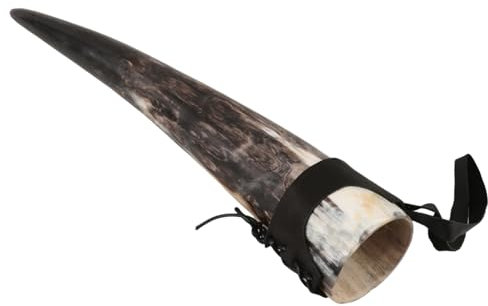 Beaupretty Decorative Drinking Mug Handmade Viking Horn Coffee Cup Unique Ox Horn Design for Wine Beer Spacious Practical Drinking Vessel for Medieval Decor