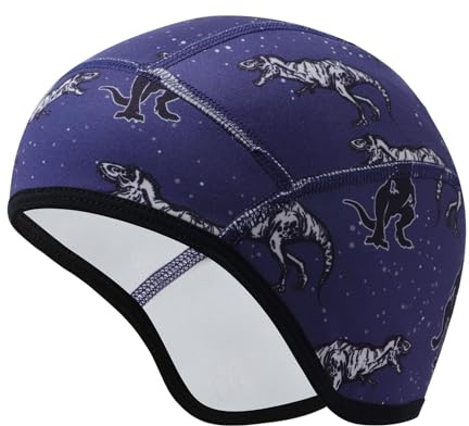 Risipu Kinder Helmmütze Warme Wintermütze Futter für Fahrradhelm Ski Skull Cap mit Ohrenschutz Elastische Mütze für Jungen Mädchen