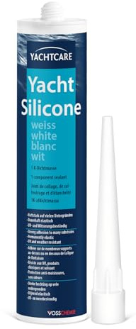 Yachtcare Silikon Weiß 300ml - Kleb- und Dichtmasse für Boot und DIY | UV-beständig, wasserdicht und elastisch. Haftet ausgezeichnet auf GFK, Holz, Stahl, Glas und Keramik - Für Außen & Innen