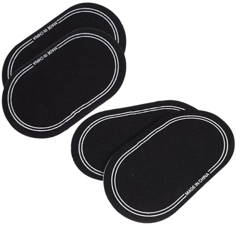 Baluue 4 Stück Schwarze Bass Drum Patch Selbstklebende Drumhead Schutzaufkleber Langlebiger Schlagzeugfell schutz für Schlagzeug und Bassdrum Vielseitiges Percussion Zubehör
