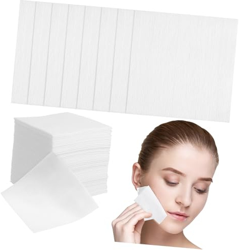 LOLIPPYY 400 Stück Vliesstoff Reinigungstücher zur Make Up Entfernung Atmungsaktive Gesichtsreinigungspads aus Stoff Weiß für Sanfte Hautreinigung