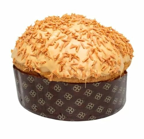 CALCIANO Panettone Artigianale con Mela e Caramello Salato, Dolce Natalizio Tradizionale, 1,2 kg