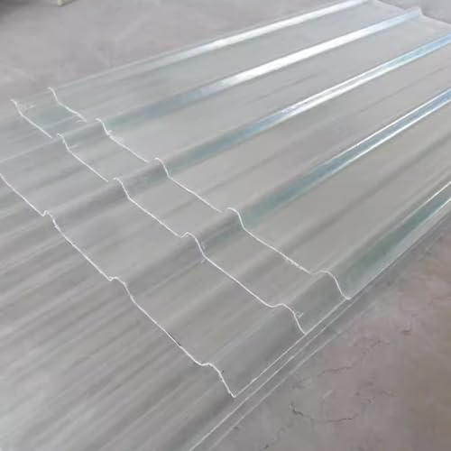 Dachplatten, Fiberglas-Gewächshausdach, transparente Wellplatten, wasserdicht und schlagfest(7 Unidades.,0.9x1m/35x39in)