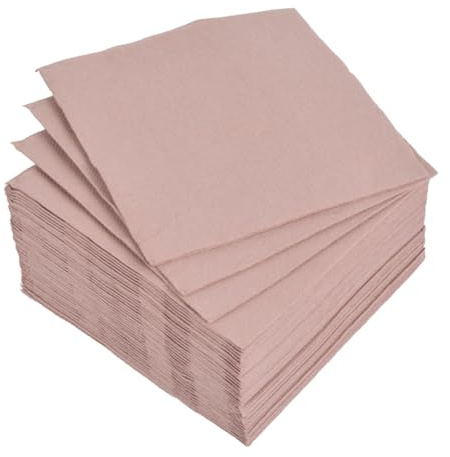 MACOSA U6SEI75_rp 40 Stk. Cocktailservietten Atlrosa 25 cm Papier Papierservietten Servietten Tischdeko Geburtstag, Hochzeit Dinner Einwegservietten modern Tischservietten rosa (25 x 25 cm)