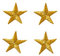 Applikationen - Fashion and Home - aufbügelbar Sterne ca. 1,7 cm gold 4 St