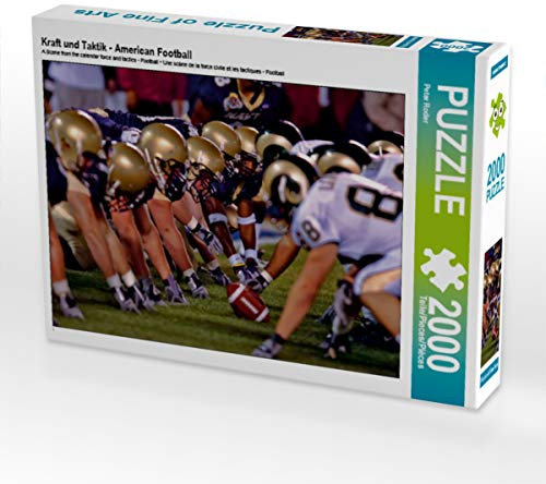 CALVENDO Puzzle Kraft und Taktik - American Football 2000 Teile Puzzle quer | Lege-Größe cm Foto-Puzzle für glückliche Stunden