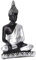 Buddha Statue Religion Figur Dekoration Südostasien Harz Buddha Statue Desktop Miniatur Statue Ornament Home Decor Geschenke (Silber)