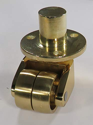 Klavierrollen Pianorollen Möbelrollen mit Zapfen Messing 40 mm hoch -4 Stück-