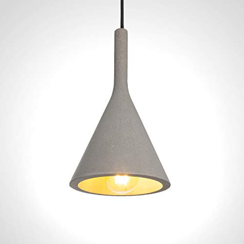 Paco Home Pendelleuchte, E27, Lampe Für Wohnzimmer Esszimmer Küche, Höhenverstellbar, Farbe: Beton-Stein-Grau, Leuchtmittel: ohne Leuchtmittel